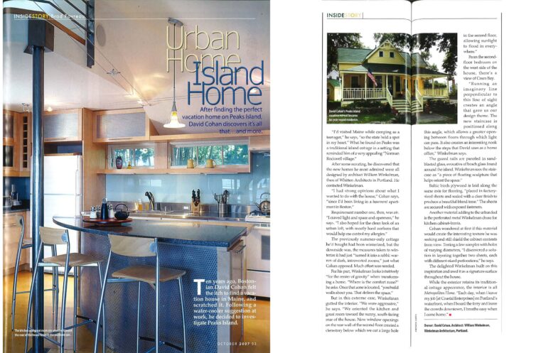 PORTLAND MAGAZINE – Urban Home, Island Home