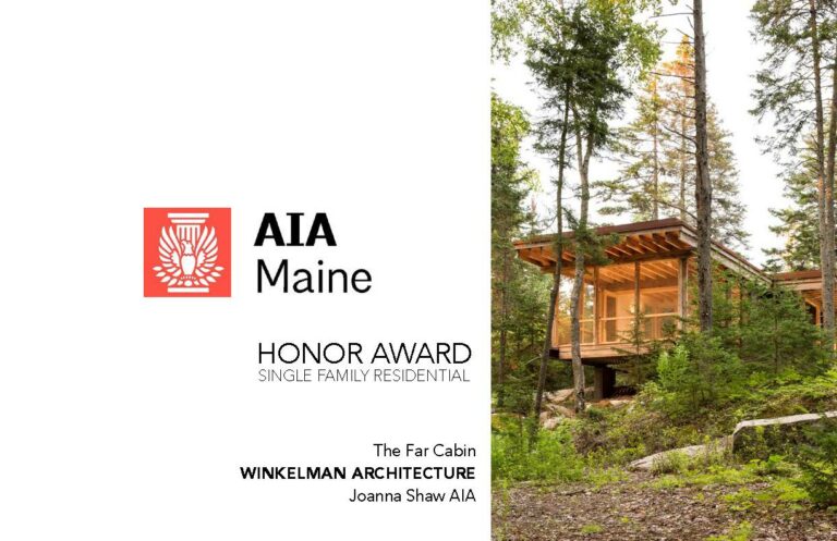 AIA MAINE HONOR AWARD – Far Cabin