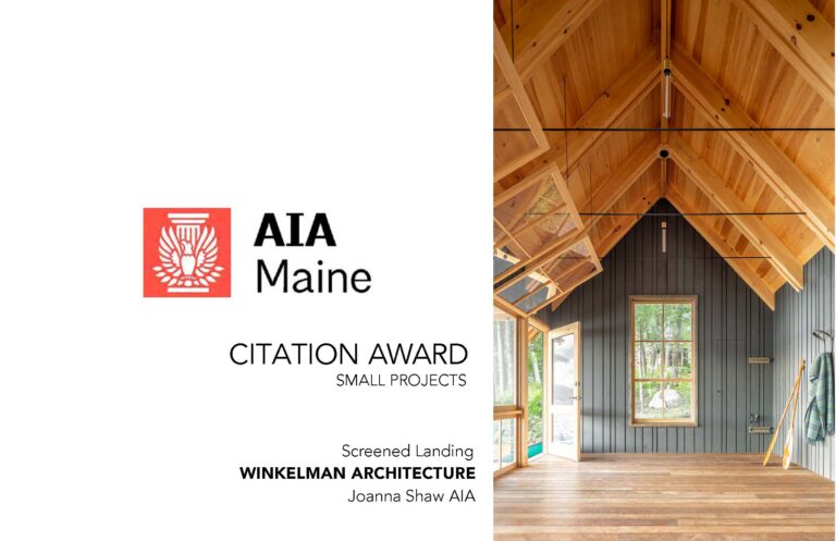 AIA Maine Citation Award – Screened Landing – Camp in the Trees
