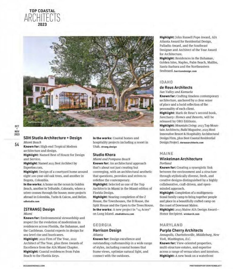 OCEAN HOME – Top Coastal Architects