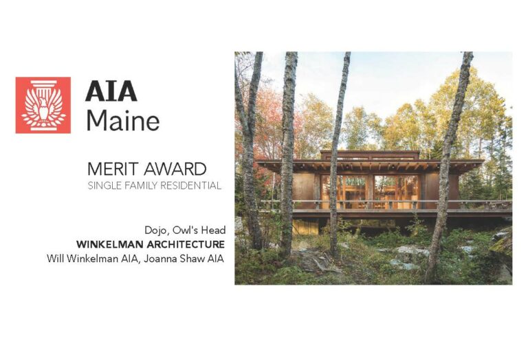 AIA Maine Merit Award – Dojo – Owl’s Head