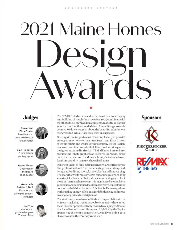 MAINE HOMES DESIGN AWARDS – Bark Shingle Camp