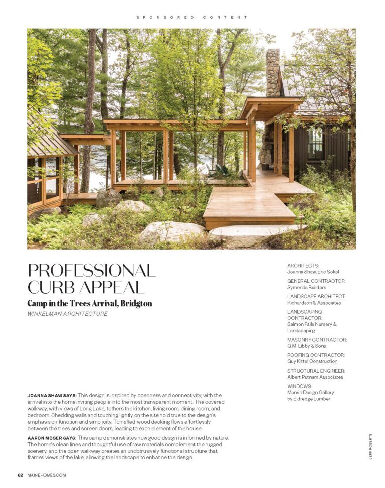 MAINE HOMES DESIGN AWARDS – Camp in the Trees