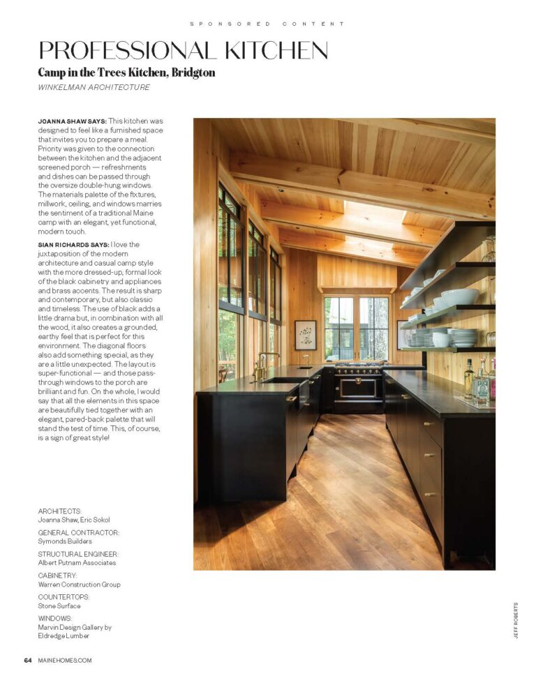 MAINE HOMES DESIGN AWARDS – Camp in the Trees